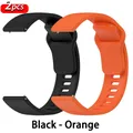 Bracelet silicone 22 mm pour Redmi Watch 5 Active/Lite – Couleur du bracelet Black - Orange
