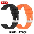 Bracelet silicone 22 mm pour Redmi Watch 5 – Couleur du bracelet Black - Orange