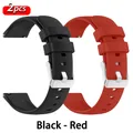 Bracelet silicone 22 mm pour Redmi Watch 5 – Couleur du bracelet Black - Red