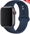 Bracelet silicone Apple Watch 38 à 49 mm sport – Couleur du bracelet abyss blue