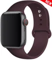 Bracelet silicone Apple Watch 38 à 49 mm sport – Couleur du bracelet dark cherry