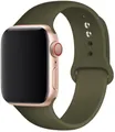 Bracelet silicone Apple Watch 38 à 49 mm sport – Couleur du bracelet Dark Olive