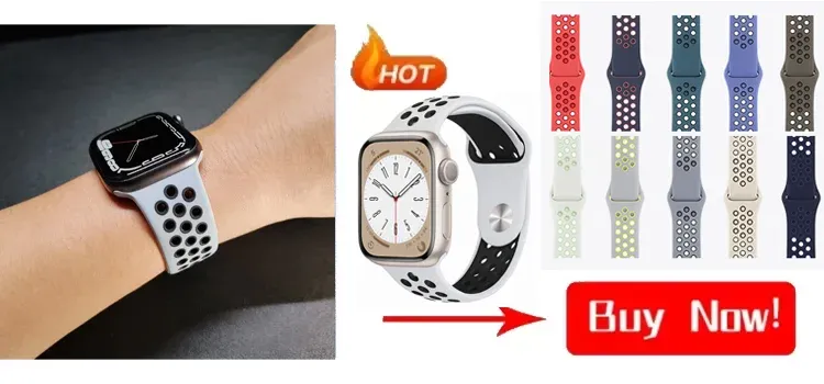Bracelet silicone Apple Watch 38 à 49 mm sport