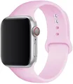 Bracelet silicone Apple Watch 38 à 49 mm sport – Couleur du bracelet Si Pink Sand