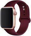 Bracelet silicone Apple Watch 38 à 49 mm sport – Couleur du bracelet Wine red