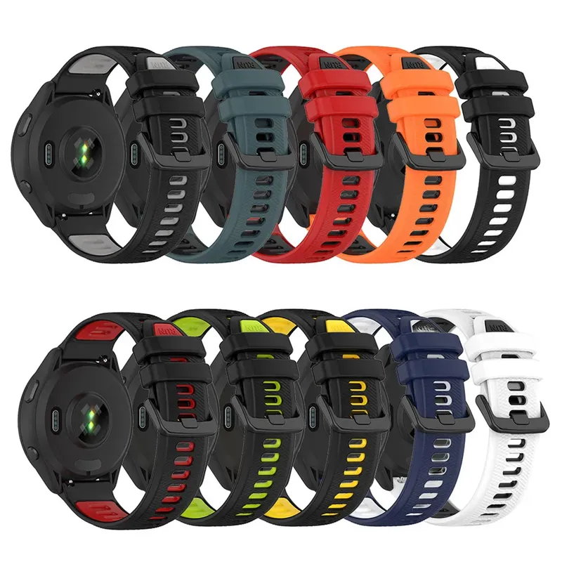Bracelet silicone bicolore 18 à 22 mm Garmin