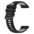Bracelet silicone bicolore 18 à 22 mm Garmin – Couleur du bracelet Black Gray