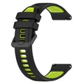 Bracelet silicone bicolore 18 à 22 mm Garmin – Couleur du bracelet Black Green