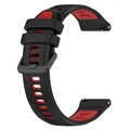 Bracelet silicone bicolore 18 à 22 mm Garmin – Couleur du bracelet Black Red