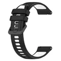 Bracelet silicone bicolore 18 à 22 mm Garmin – Couleur du bracelet Black WHite