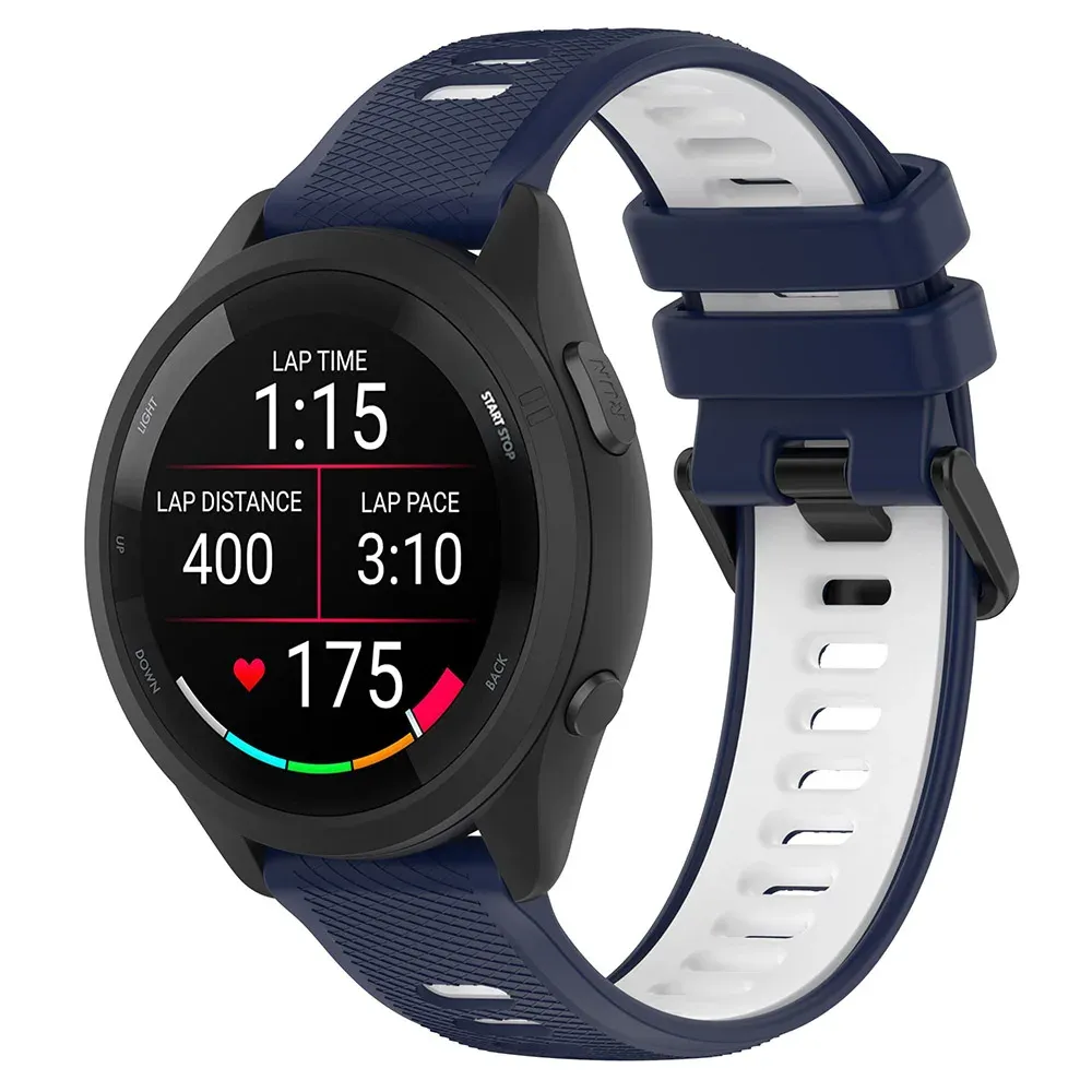 Bracelet silicone bicolore 18 à 22 mm Garmin