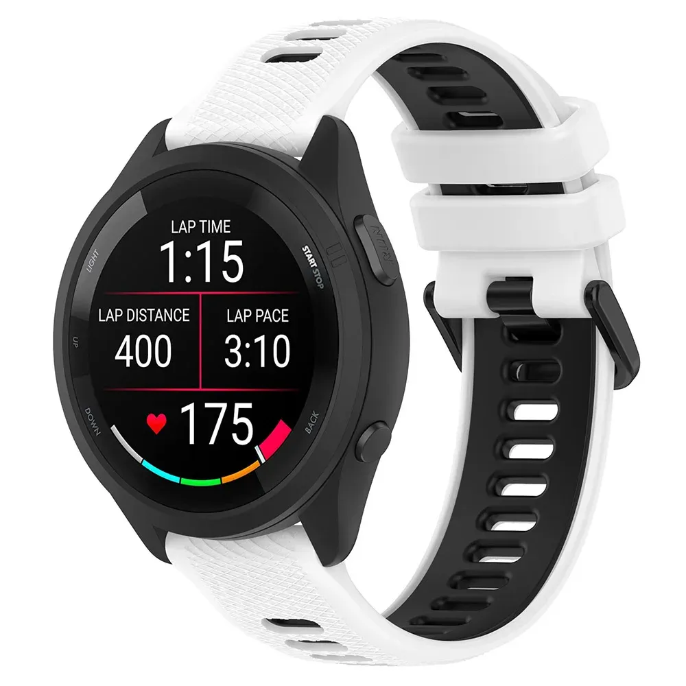 Bracelet silicone bicolore 18 à 22 mm Garmin