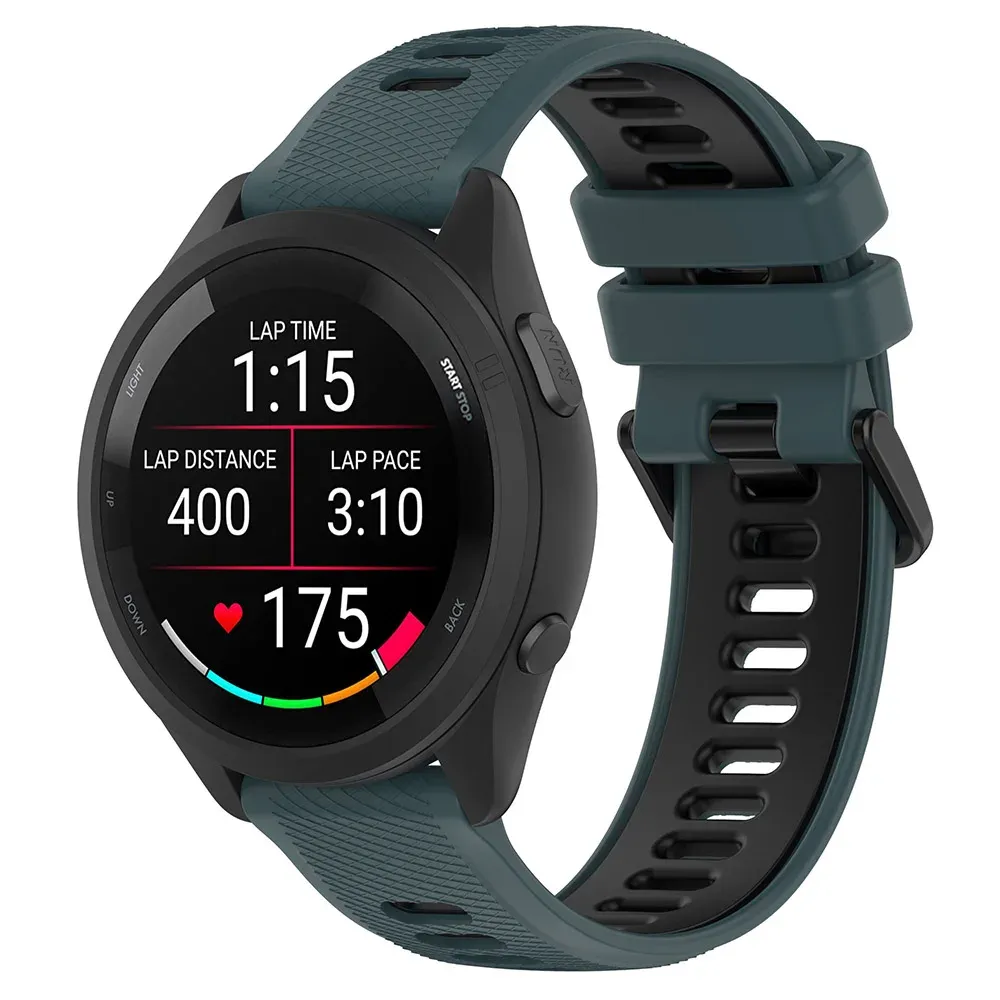 Bracelet silicone bicolore 18 à 22 mm Garmin