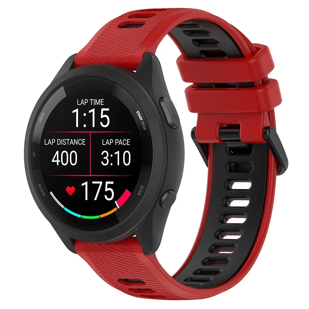 Bracelet silicone bicolore 18 à 22 mm Garmin