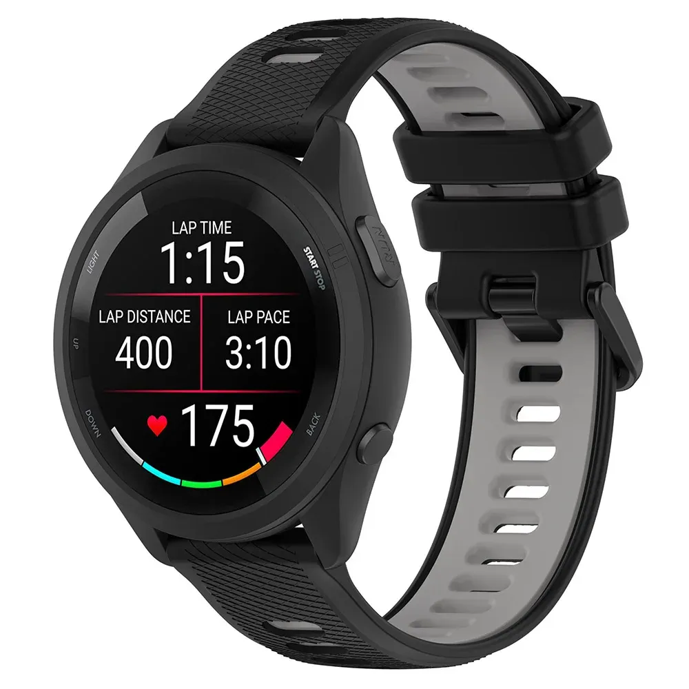 Bracelet silicone bicolore 18 à 22 mm Garmin