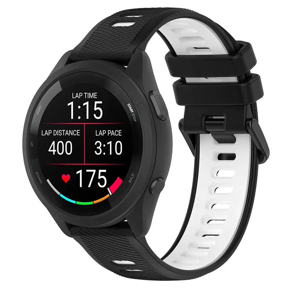 Bracelet silicone bicolore 18 à 22 mm Garmin