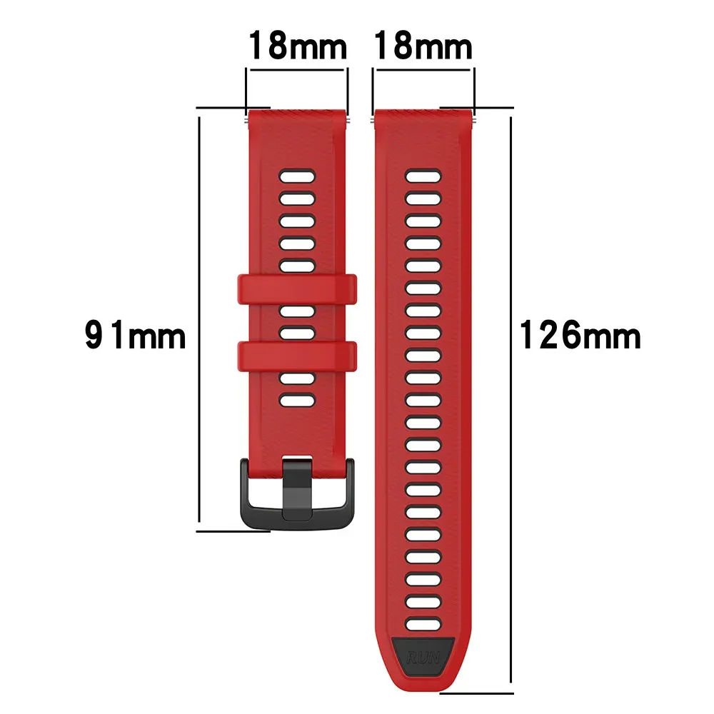 Bracelet silicone bicolore 18 à 22 mm Garmin