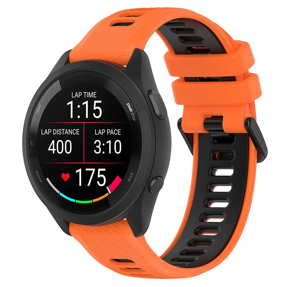 Bracelet silicone bicolore 18 à 22 mm Garmin