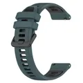 Bracelet silicone bicolore 18 à 22 mm Garmin – Couleur du bracelet Oliven Green Black