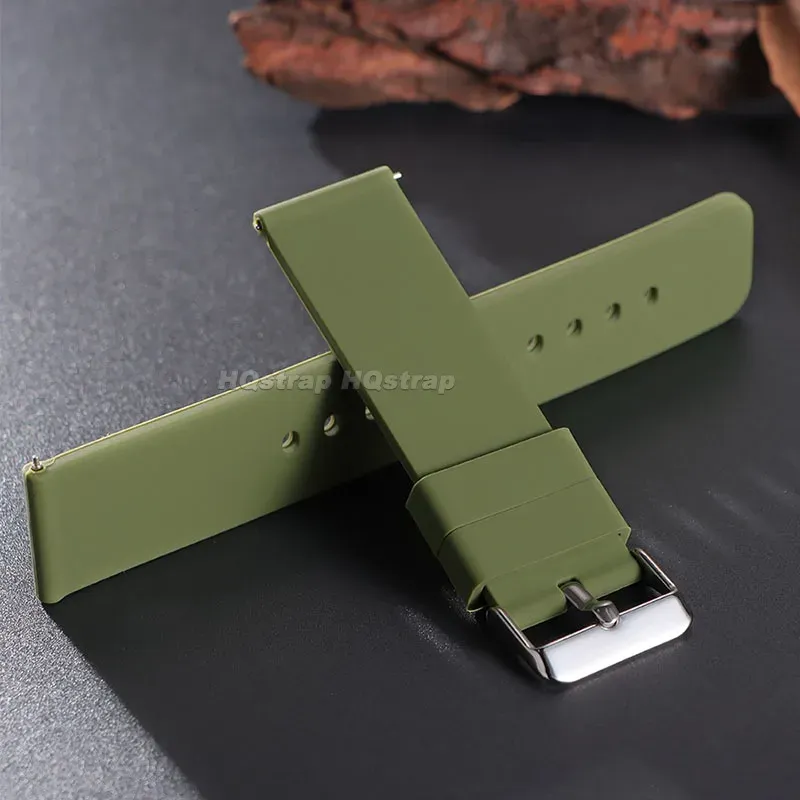 Bracelet silicone caoutchouc 12 à 20 mm sport étanche