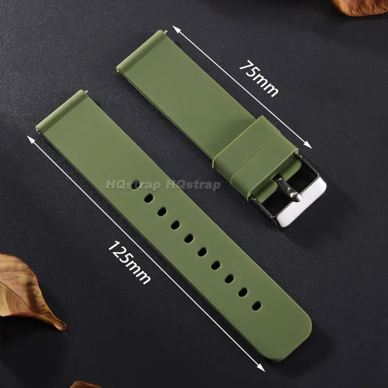 Bracelet silicone caoutchouc 12 à 20 mm sport étanche