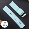 Bracelet silicone caoutchouc 12 à 20 mm sport étanche – Couleur du bracelet Light Blue