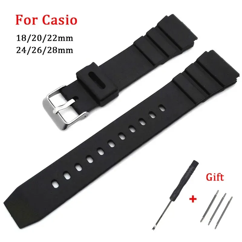 Bracelet silicone caoutchouc 18 à 28 mm sport étanche