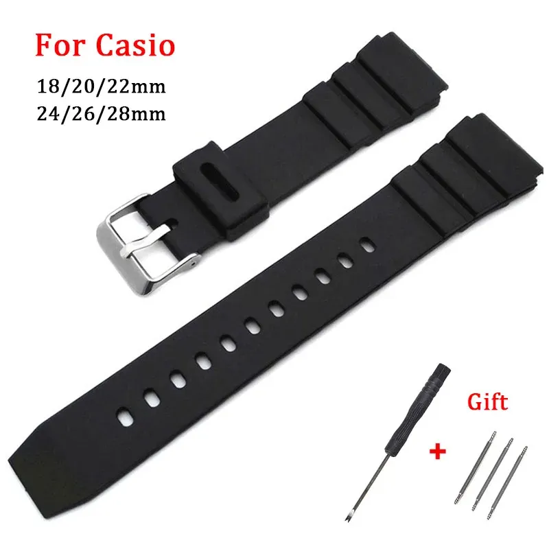 Bracelet silicone caoutchouc 18 à 28 mm sport étanche