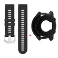 Bracelet silicone et étui pour Garmin Forerunner – Couleur du bracelet Black