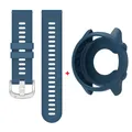 Bracelet silicone et étui pour Garmin Forerunner – Couleur du bracelet Deep Blue