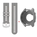 Bracelet silicone et étui pour Garmin Forerunner – Couleur du bracelet Light Gray