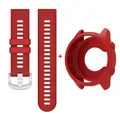 Bracelet silicone et étui pour Garmin Forerunner – Couleur du bracelet Red