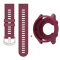 Bracelet silicone et étui pour Garmin Forerunner – Couleur du bracelet Wine Red