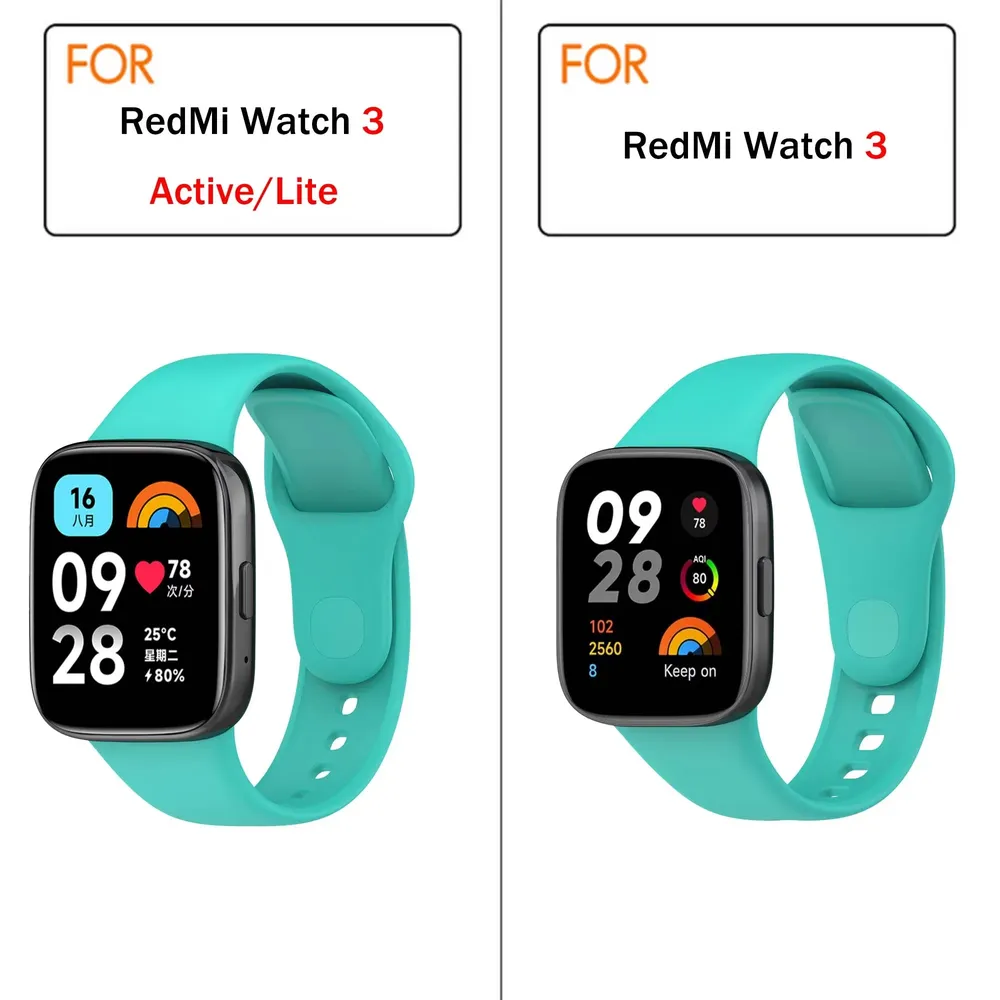Bracelet silicone et étui pour Xiaomi Redmi Watch 3 Active