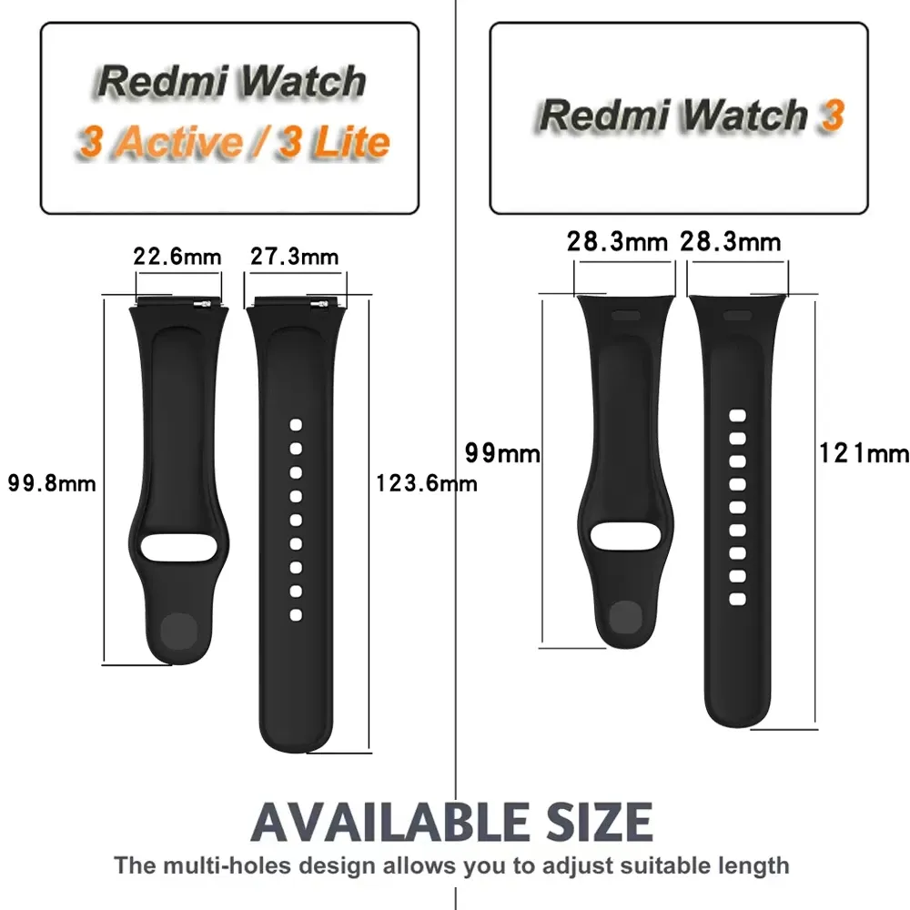 Bracelet silicone et étui pour Xiaomi Redmi Watch 3 Active