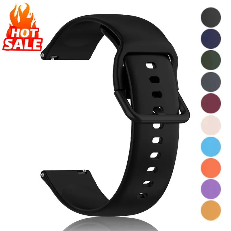 Bracelet silicone fixation rapide 20 et 22 mm Amazfit