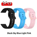 Bracelet silicone fixation rapide 20 et 22 mm Amazfit – Couleur du bracelet Black-Blue-L Pink