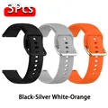 Bracelet silicone fixation rapide 20 et 22 mm Amazfit – Couleur du bracelet Black-Gray-Orange