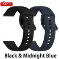 Bracelet silicone fixation rapide 20 et 22 mm Amazfit – Couleur du bracelet Black-Midnight Blue