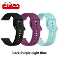 Bracelet silicone fixation rapide 20 et 22 mm Amazfit – Couleur du bracelet Black-Purple-Light B