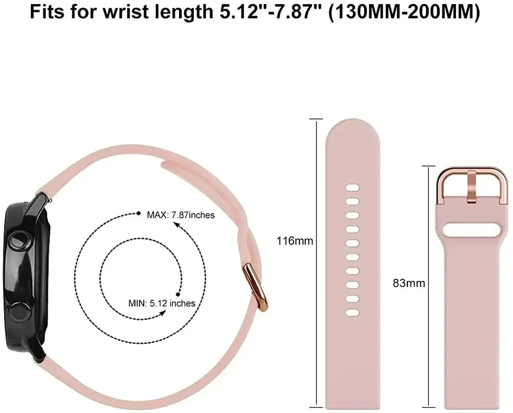 Bracelet silicone fixation rapide 20 et 22 mm Amazfit