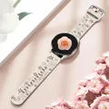 Bracelet silicone floral 18 à 22 mm pour Samsung et Huawei – 3