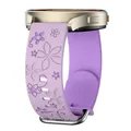 Bracelet silicone floral 18 à 22 mm pour Samsung et Huawei – Couleur du bracelet lavender purple