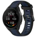 Bracelet silicone Garmin Forerunner 18 à 22 mm sport – Couleur du bracelet Black blue