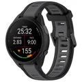 Bracelet silicone Garmin Forerunner 18 à 22 mm sport – Couleur du bracelet Black grey
