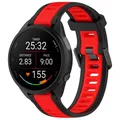 Bracelet silicone Garmin Forerunner 18 à 22 mm sport – Couleur du bracelet Black red
