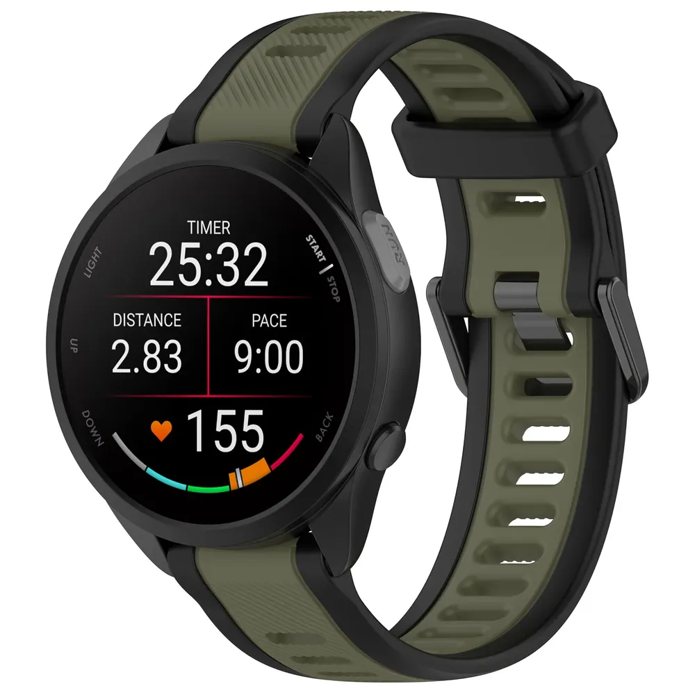 Bracelet silicone Garmin Forerunner 18 à 22 mm sport