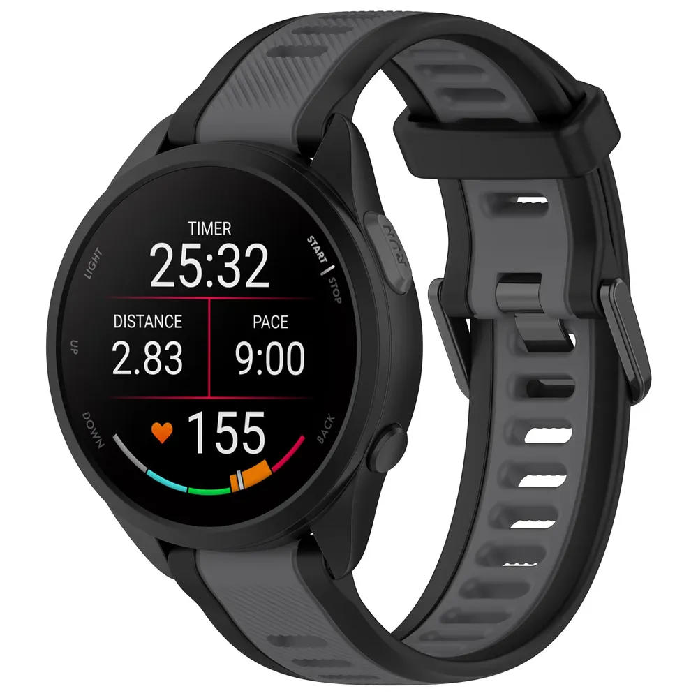 Bracelet silicone Garmin Forerunner 18 à 22 mm sport