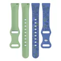 Bracelet silicone gravé 18 à 22 mm pour Huawei Samsung – Couleur du bracelet bluegray green