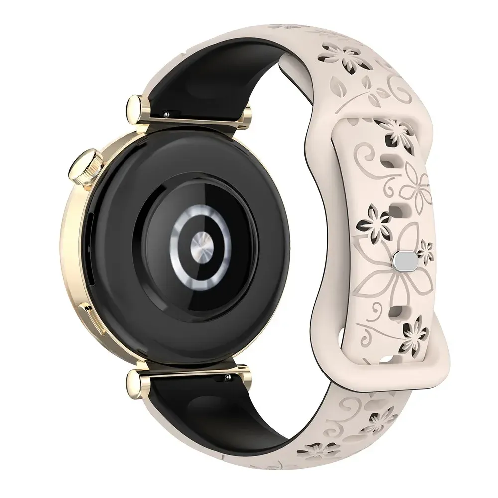 Bracelet silicone gravé 18 à 22 mm pour Huawei Samsung